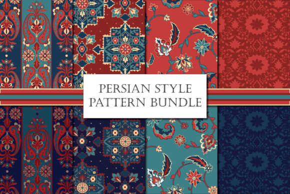 Download Persian Pattern Pack - Red and Blue - Pattern pack Collection