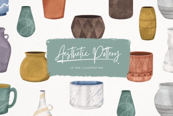 Download Aesthetic Pottery Illustration - Pottery Collection