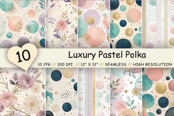 Download Luxury Pastel Polka Dots Pattern Pack - Pattern pack Collection