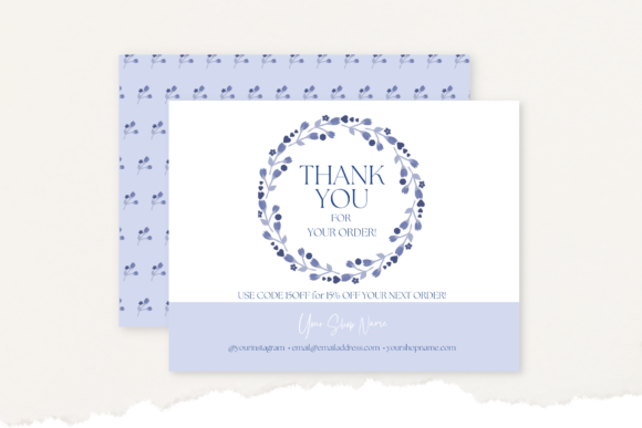 Download Blue Wreath - Packaging Insert Thank You - Wreath Collection