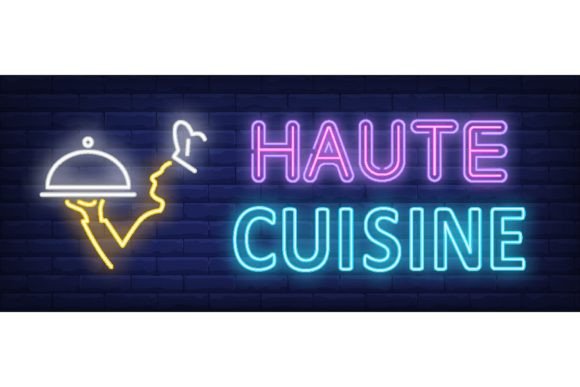 Download Haute Cuisine Neon Text with Chef Cook H - Cook Collection