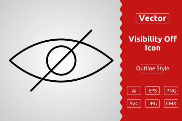 Download Vector Visibility off Outline Icon - Visibility Collection