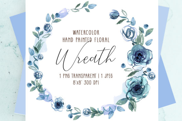 Download Blue Roses Wreath - Wreath Collection